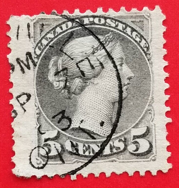 Canada Stamp #42 "Small Queen Issue - grey" Used