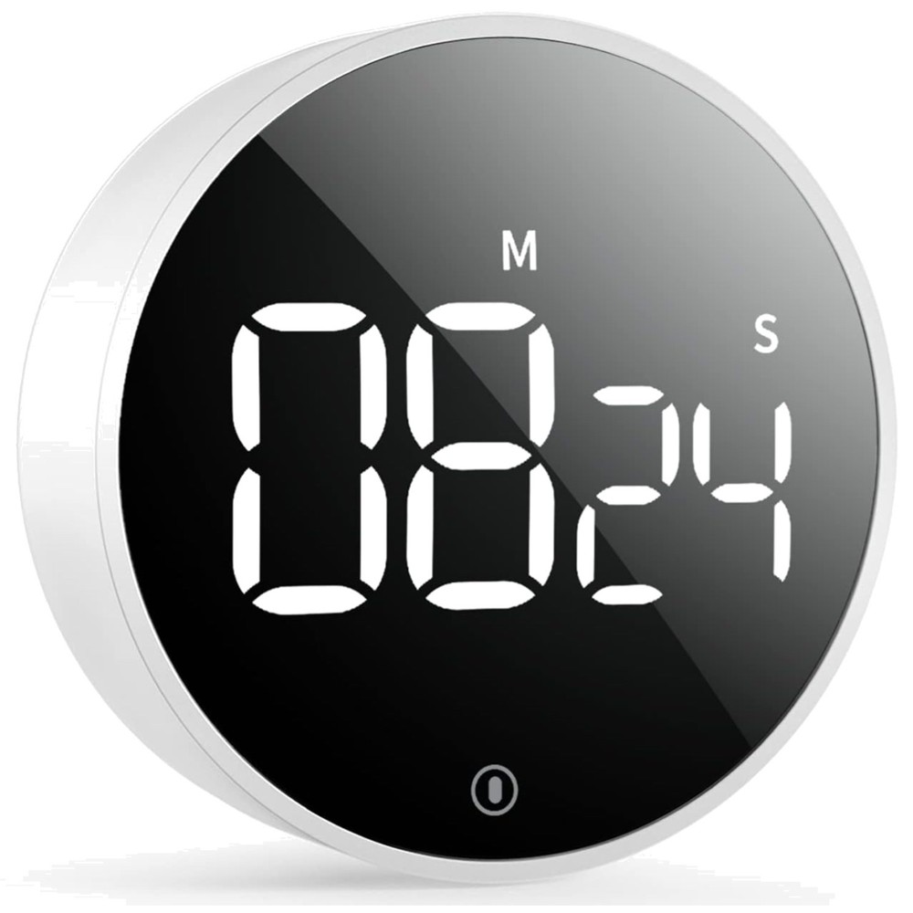 Digital Kitchen Timer - Magnetic Countdown Countup Timer with Large LED Displ...