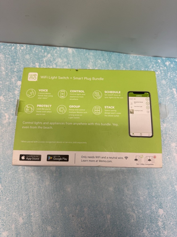Belkin WeMo WiFi Light Switch + Smart Plug Bundle, Voice Control WLSP3063-BDL