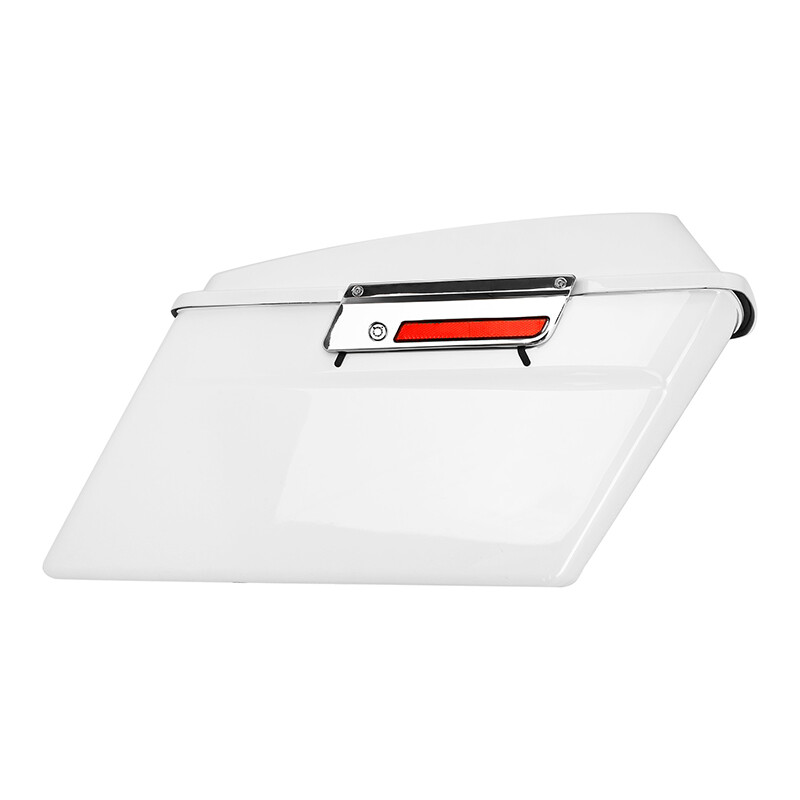 White Hard Saddlebags Chrome Conversion Bracket Fit For Harley Softail 1984-2017