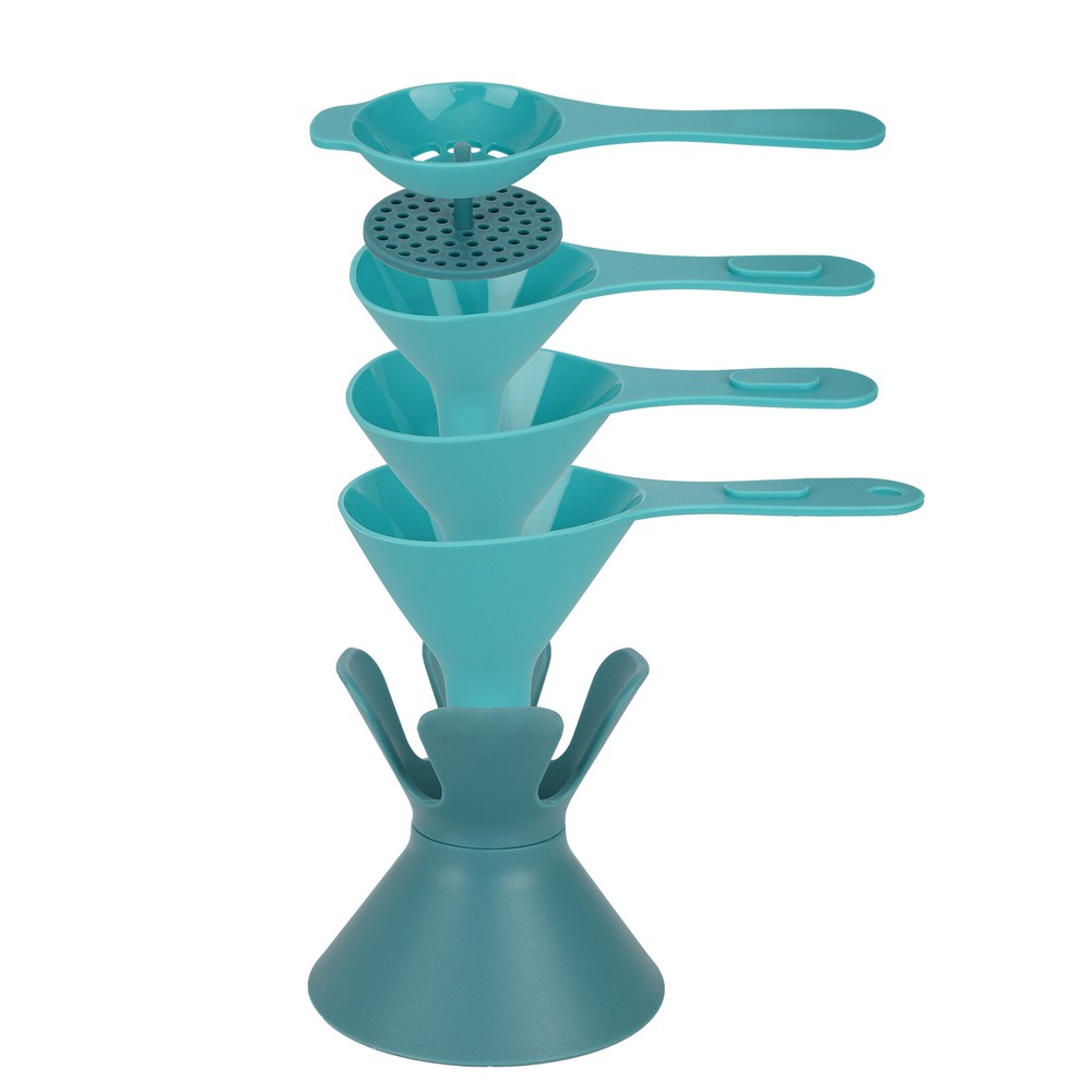 6PCS Kitchen Funnel Set with Detachable Strainer Filter & Egg Separator BPA-Free