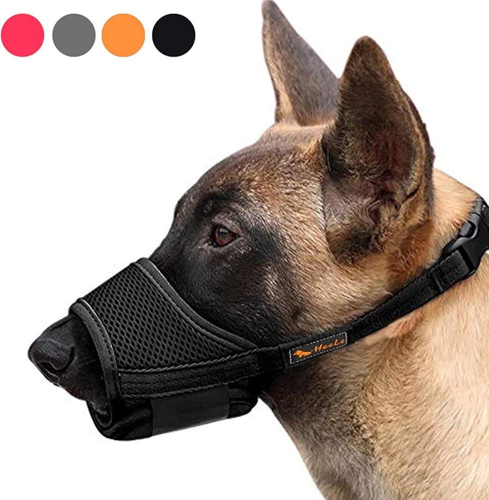 Dog Muzzle,Soft Nylon Muzzle Anti Biting Barking Chewing,Air Mesh Breathable ...