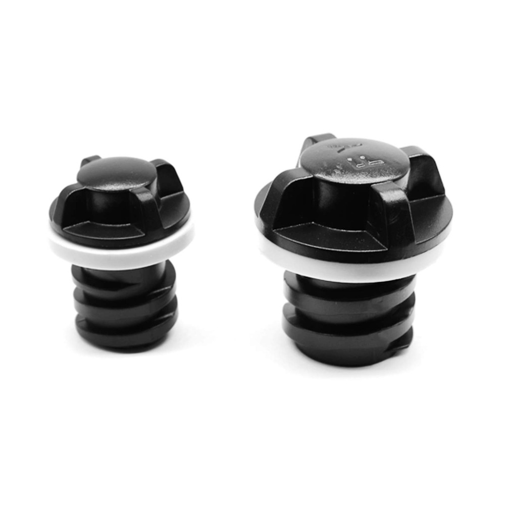 2 Pack Drain Plugs for RTIC Coolers, Large & Small Cooler Black