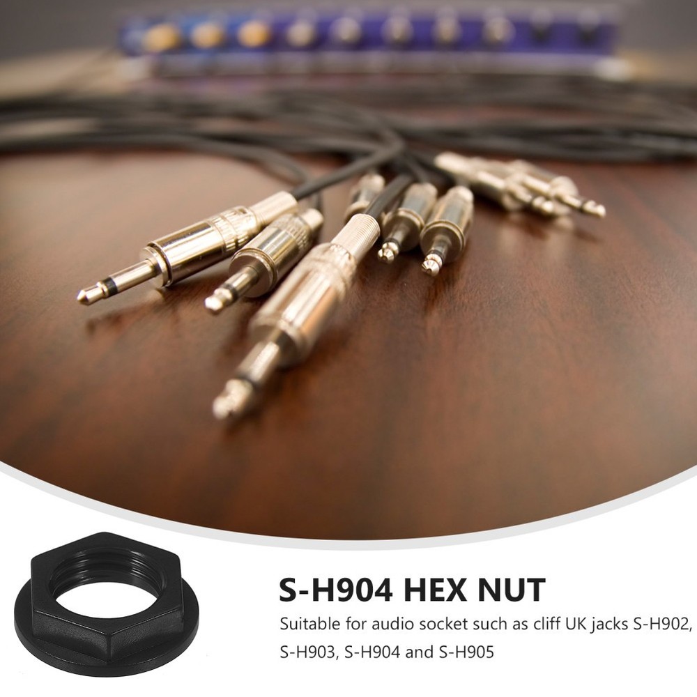 Pvc Hexagonal Nut Guitar Input Jack Socket Plate Nuts Individual Packs