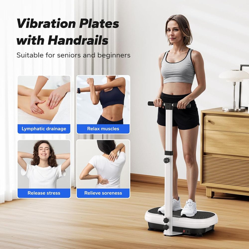 Vibration Plate Exercise Machine, Vibrating Plate Exercise Machine with Handrail