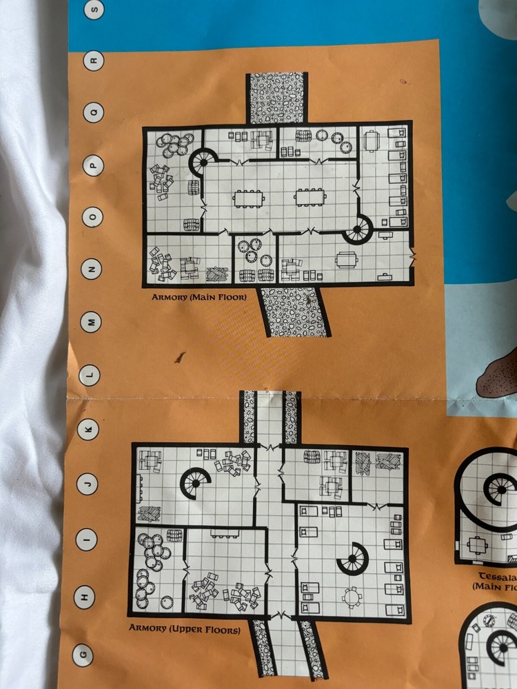 1988 TSR Game Map - Vintage