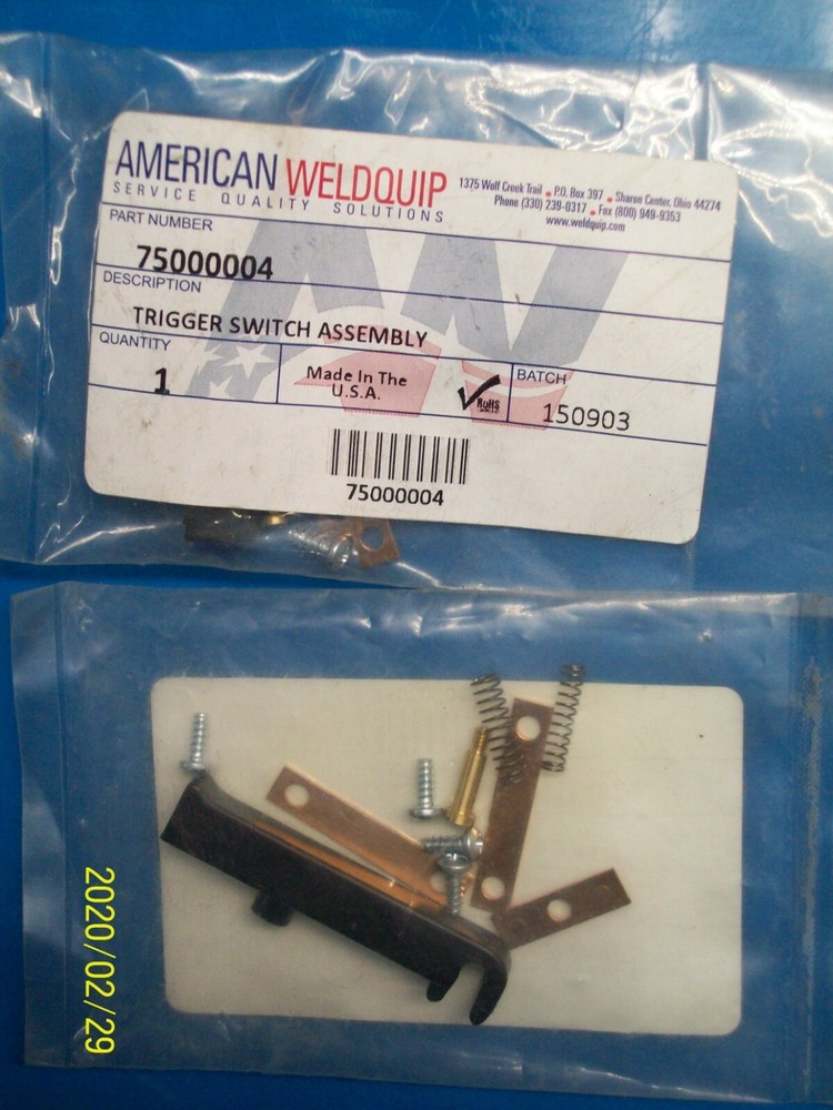 AMERICAN WELDQUIP 75000004 TRIGGER SWITCH ASSEMBLY