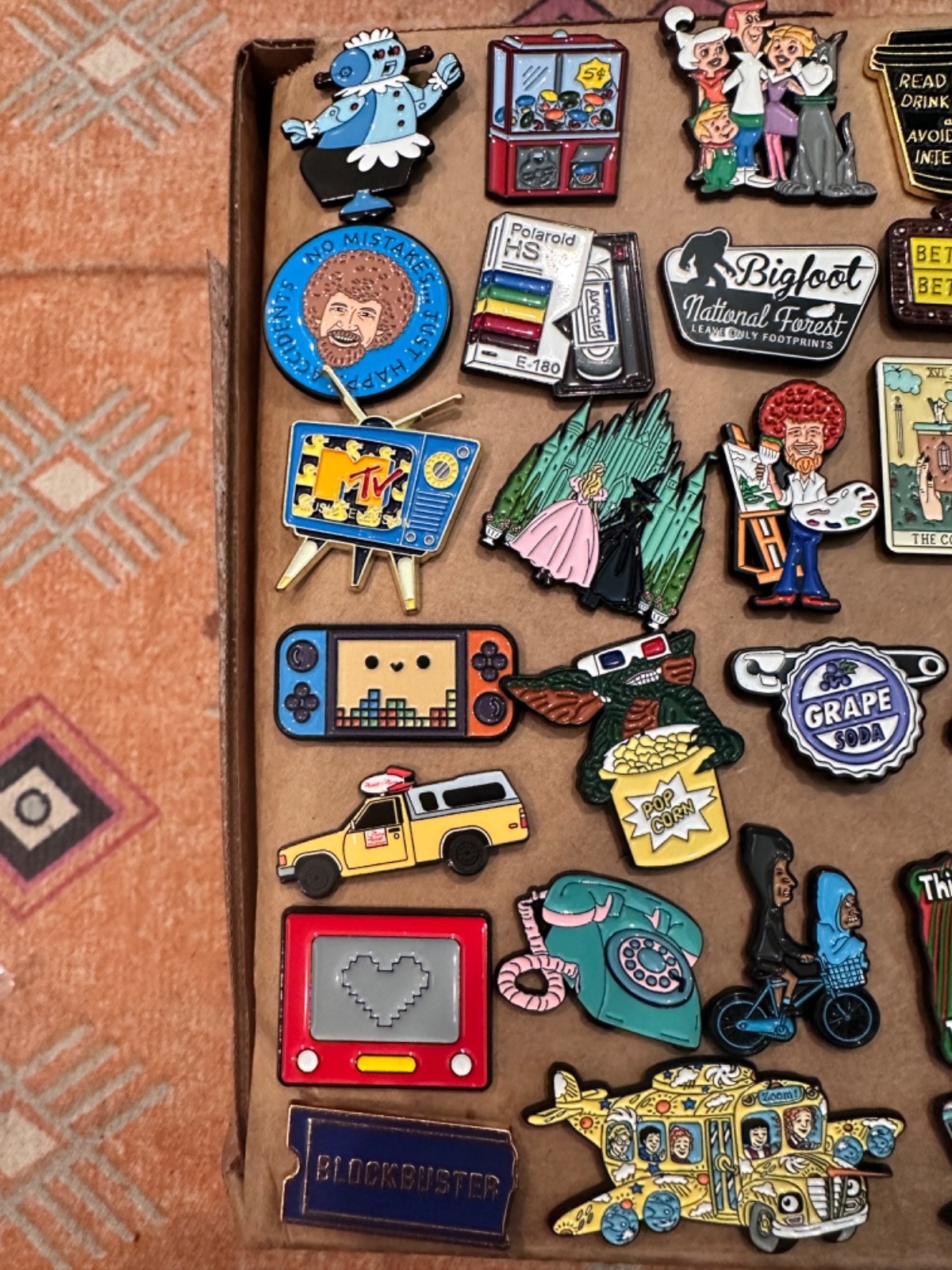 Assorted Retro/Nostalgic Enamel Pins