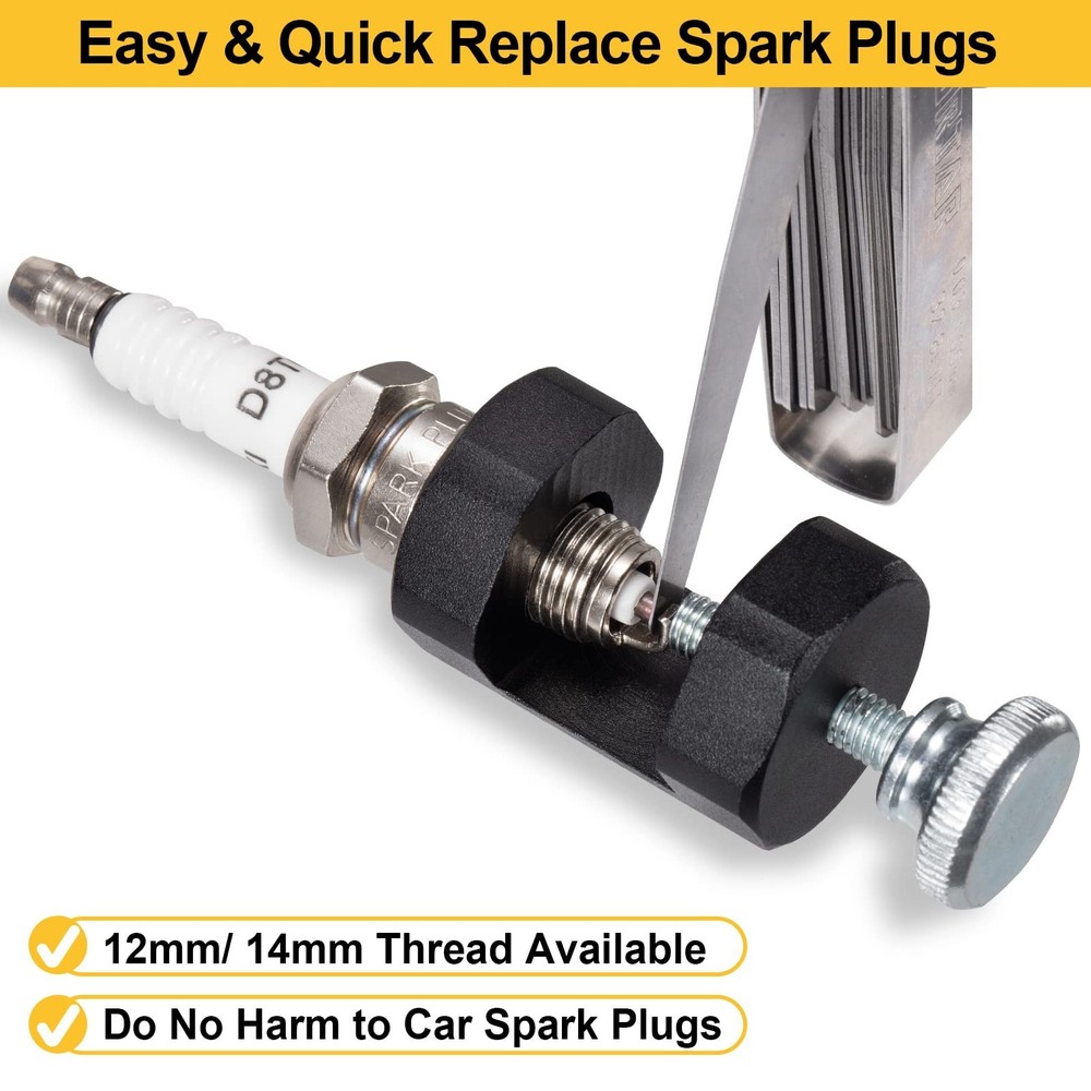 Toolwiz Spark Plug Gap Tool 2pcs, High Precise Gapping Tool Adjustment Kit fo...