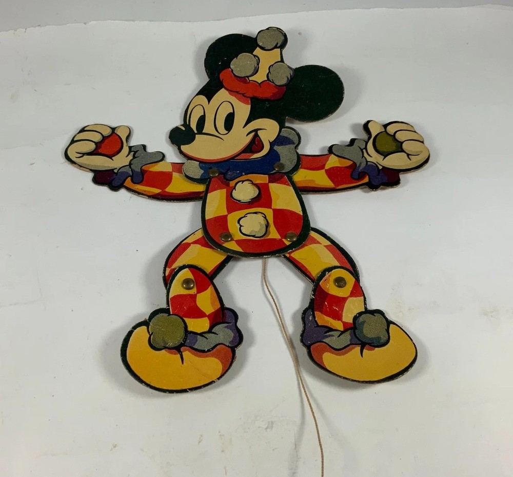 Vintage MICKEY MOUSE Pull String DANCER - RARE