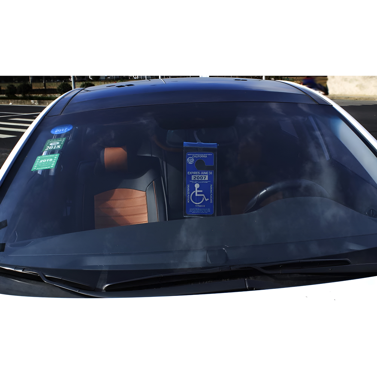 2x Handicap Placard Holder - Ultra Transparent Disabled Parking Permit Protector