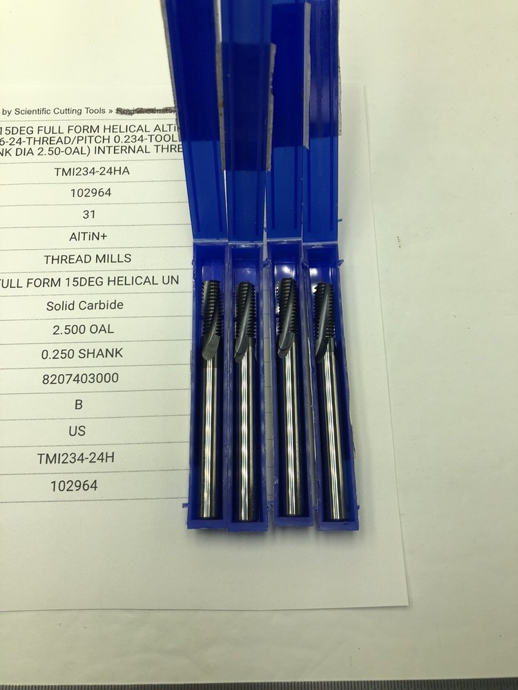 4 SCT TMI234-24HA Thread Mill Internal Carbide