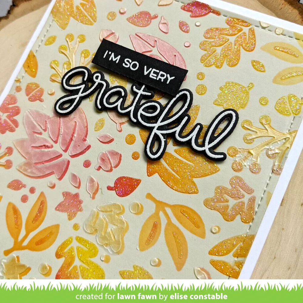 Lawn Fawn Clear Stamp Set Scripty Autumn Sentiments