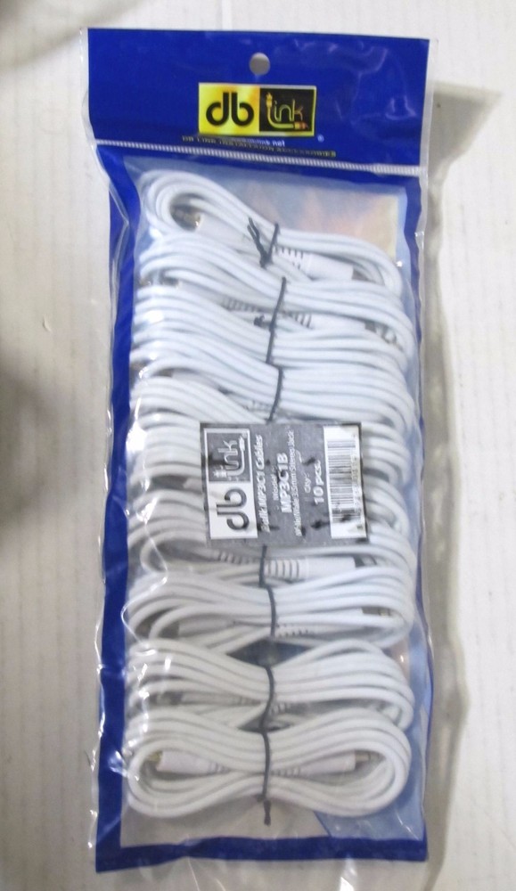 10 Pack MP3 Adaptor Cords, 3.5mm Jack, 5 ft. Cable MP3C1B