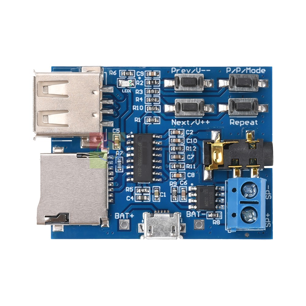 TF card U disk MP3 Format decoder board amplifier decoding audio Player module D