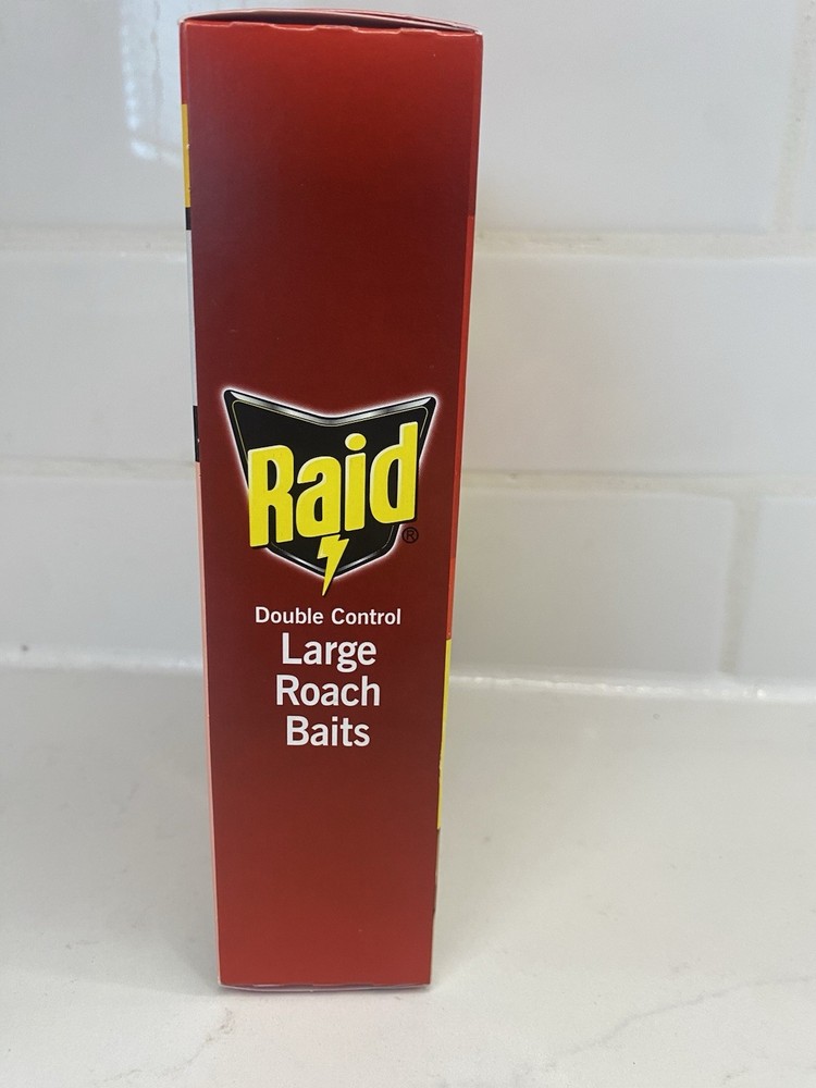 3 BOXES Raid 12 Dbl Control Small Roach Baits + 3 Egg Stoppers 3 Mo Protection