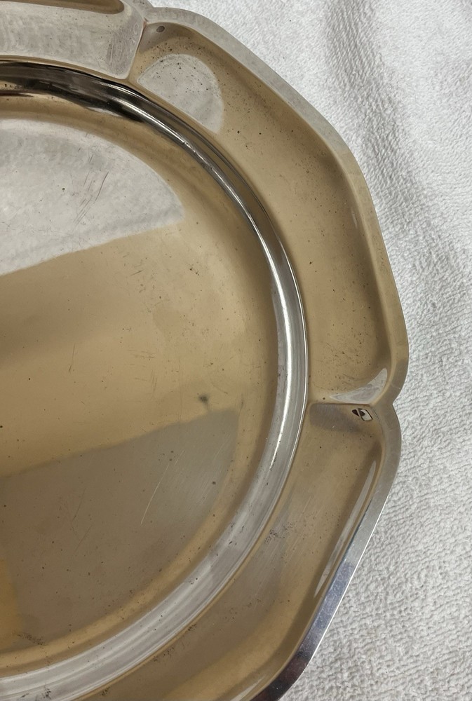 WM Rogers International Silver Co Silverplate Serving Tray 11.5" Decagon Polygon