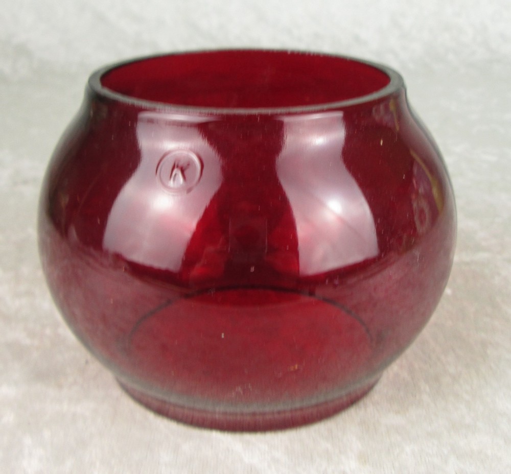 Kopp Railroad Glass Globe Ruby Red Train Lantern Ball Shape "K" Mark