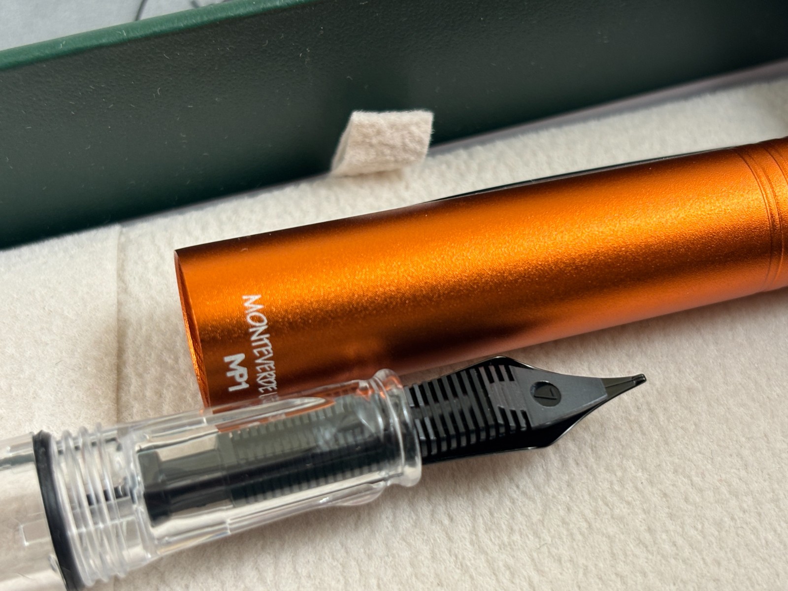 Judd's NEW Monteverde MP1 Lock It Piston Foxy Orange Fountain Pen w/Medium Nib