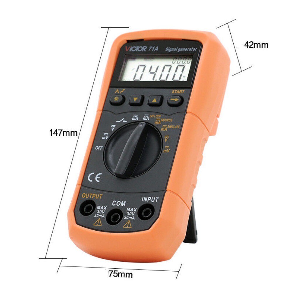 24V Loop Step Output DC Voltage Current Signal Generator Source Simulator Meter