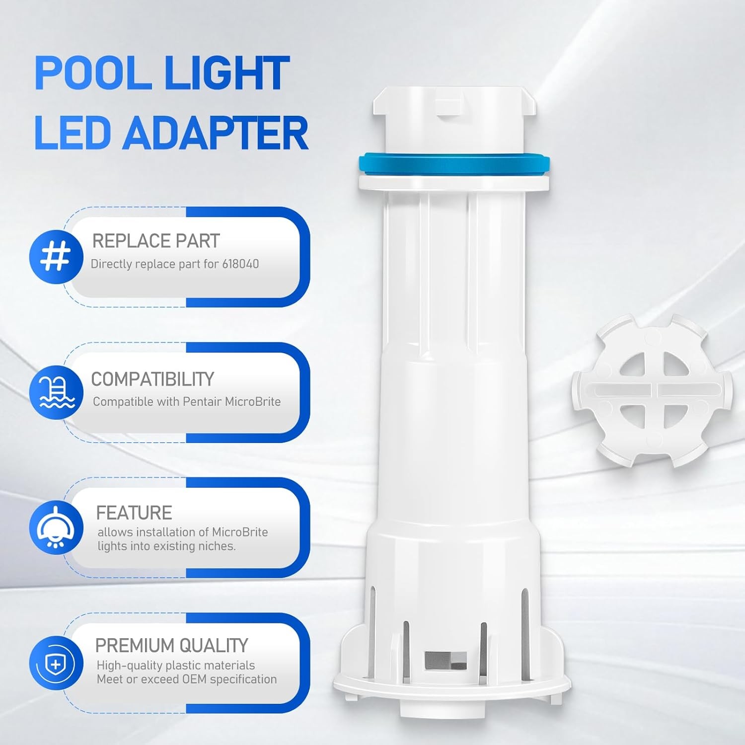Replacement for Pentair MicroBrite to GloBrite LED Pool Lights Adapter 618040