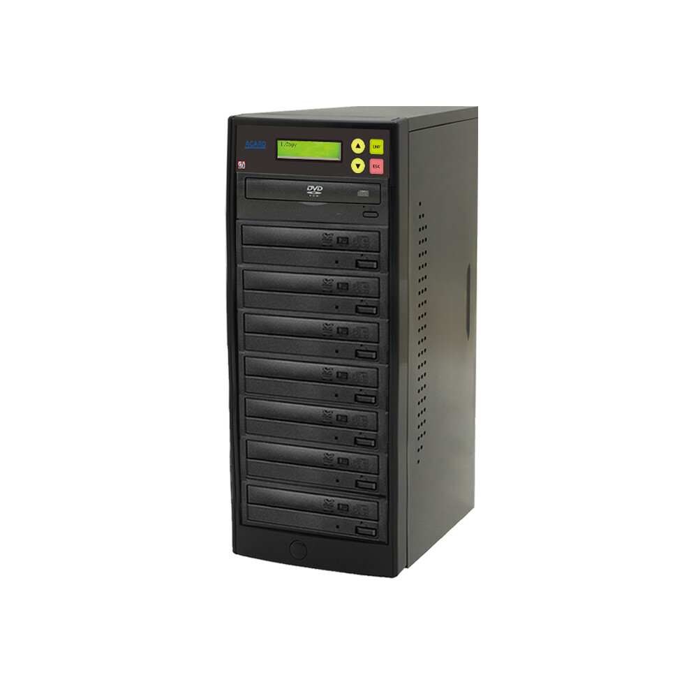 7 Target DVD CD Duplicator Tower Burner Multiple Disc Copier ACARD-S7T-DVD-BK