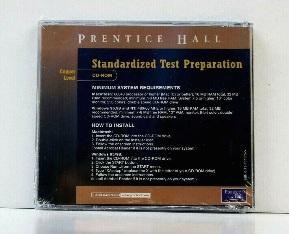 Standardized Test Preparation CD-ROM Writing Grammar Copper Level Prentice Hall