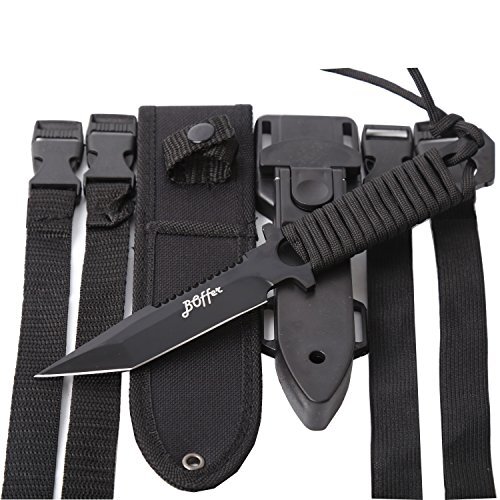 BOffer Scuba Diving KnifeBlack Tactical Sharp Blade knivesDivers dive tool wi...