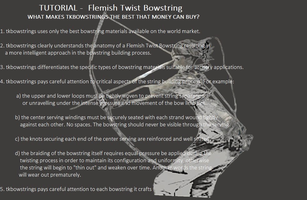 Flemish Twist Bowstring B55 BROWN AND BLACK - CHOOSE YOUR STRING LENGTH!