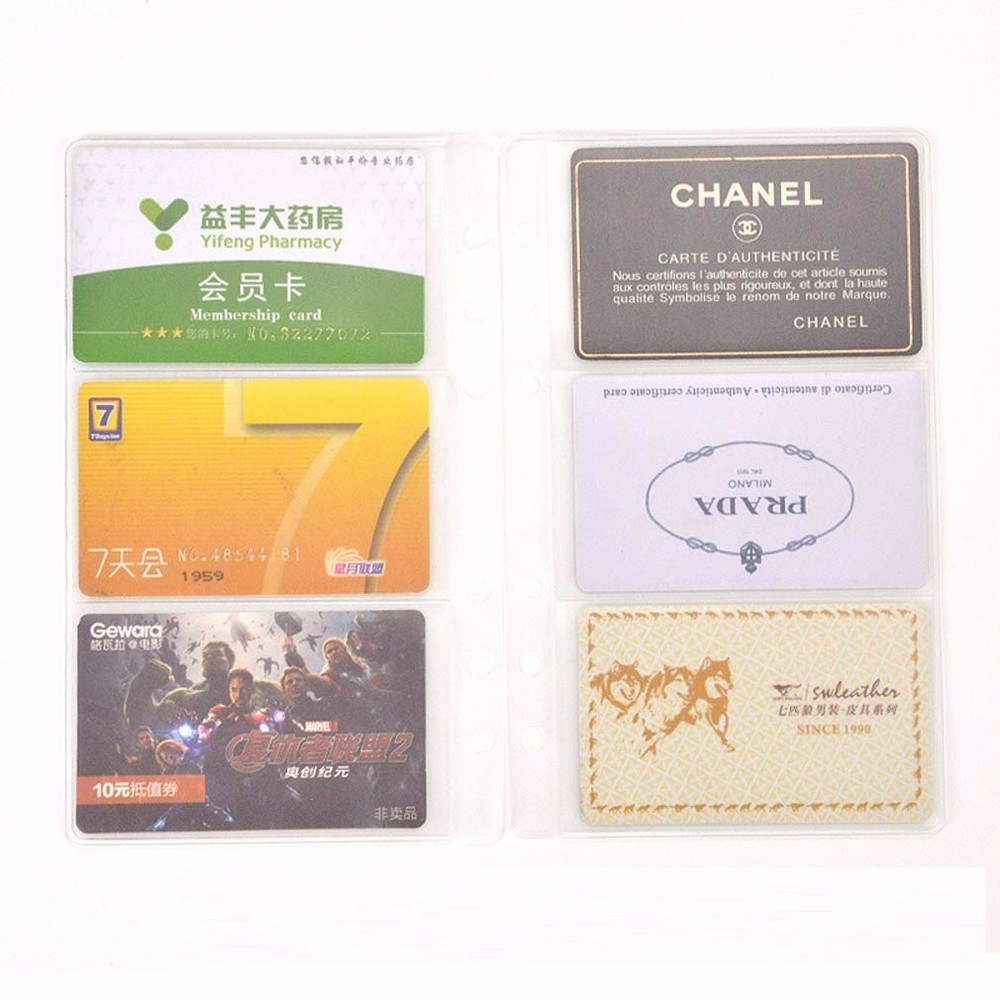 3Pcs A6 Plastic Envelope Document Card Holder Insert Refill Organiser Zip #B9