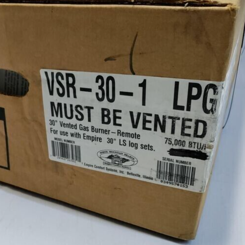 Empire Comfort Systems VSR30LP 30 in. Millivolt Control Slope Glaze Burner, LPG