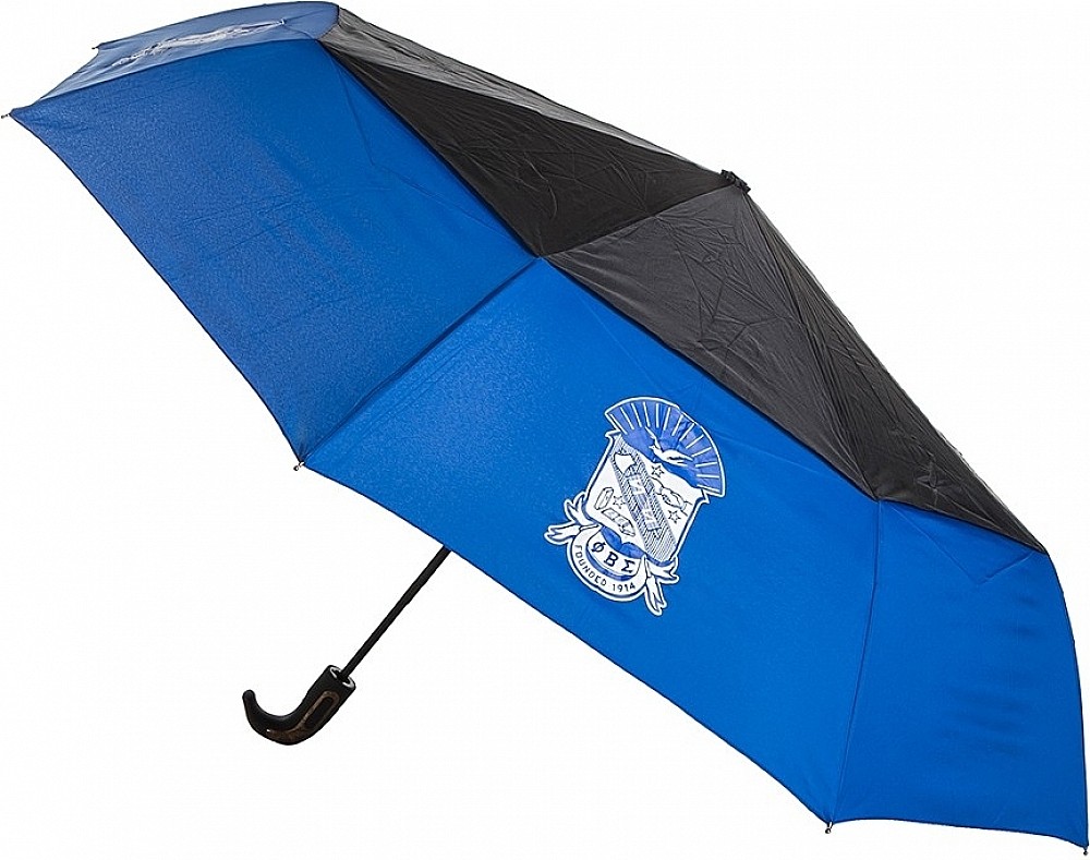 Phi Beta/&Beta; Sigma Large Hurricane Umbrella [Blue/Black - 28"]