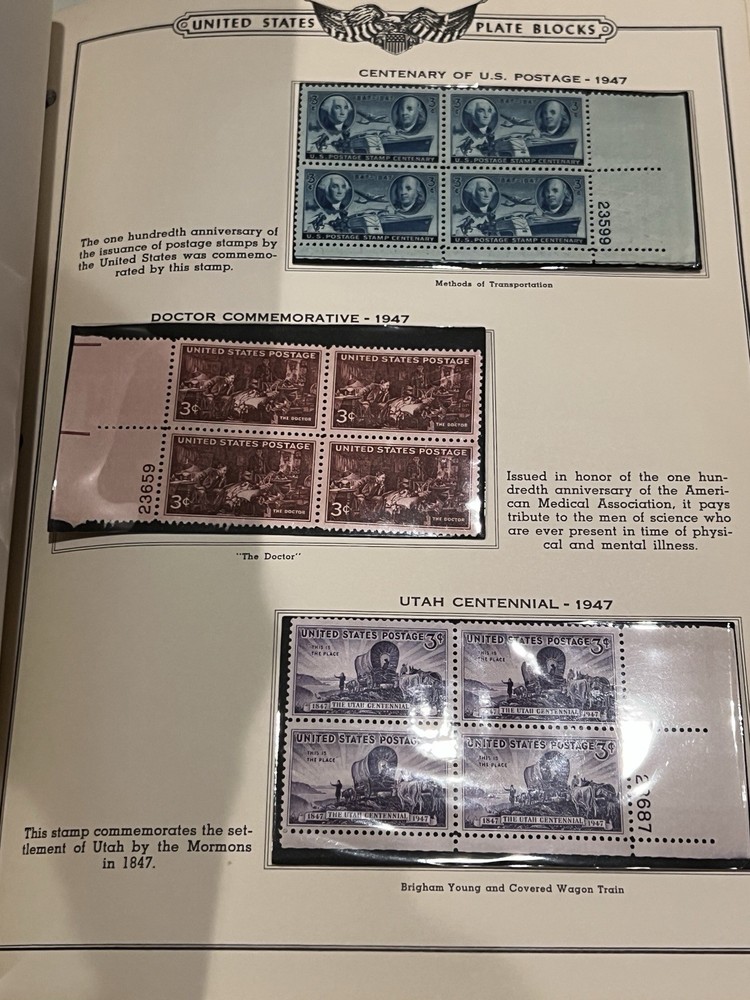 American Plate Block Album Volume II 1938-1950 with over 100 blocks