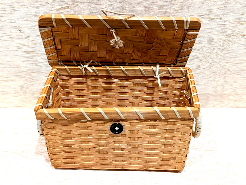 Small Wicker Basket with Lid