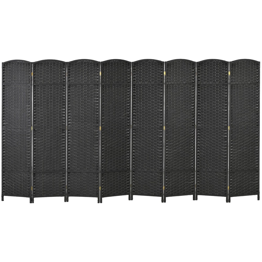 HOMCOM 4 Panel Room Divider Freestanding Folding Privacy Screen Black