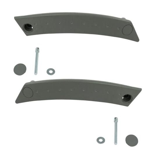 Front Driver and Passenger Side Interior Door Pull Handle 2 Piece Set Gray