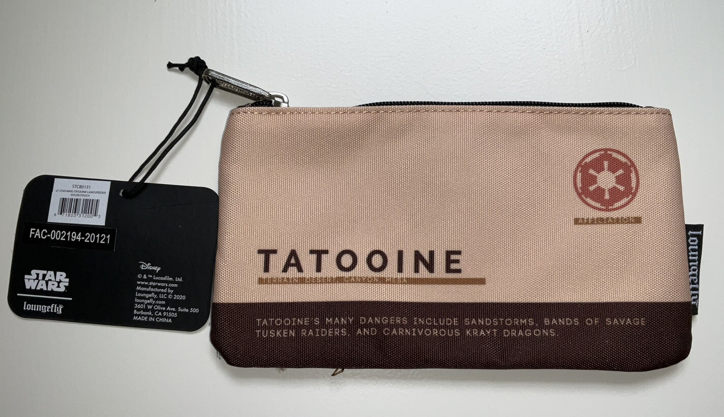 Loungefly Star Wars Tatooine Zip Pouch Cosmetic/Coin Bag/Case New!