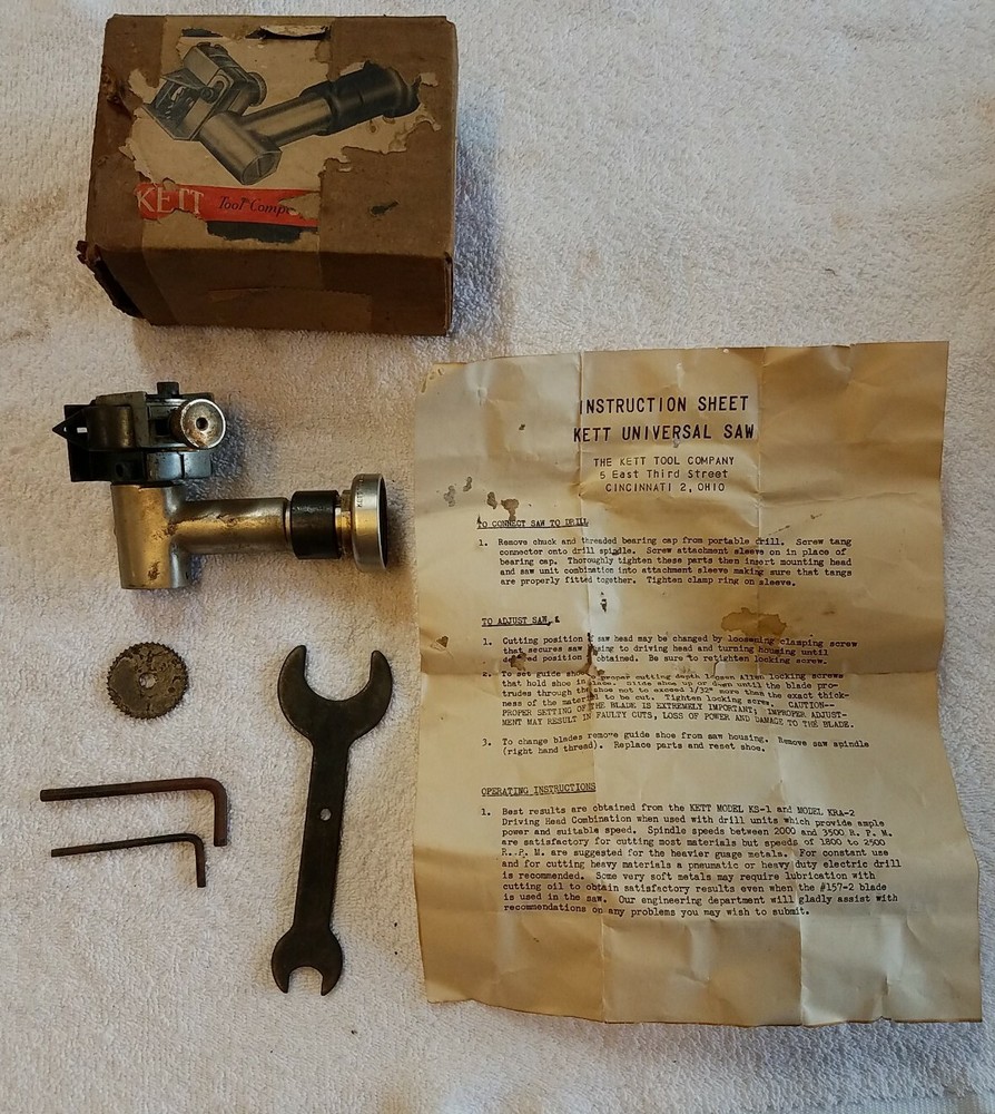 Vintage KETT Universal Saw W/ Box & Instructions
