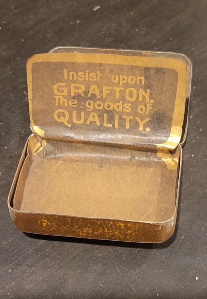 Vintage Gramophone phonograph needle Tin Grafton Red Empty