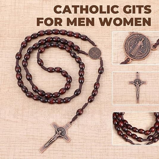 Handmade Wooden Catholic Rosaries Rosary Necklace From Bethlehem Olive Wood