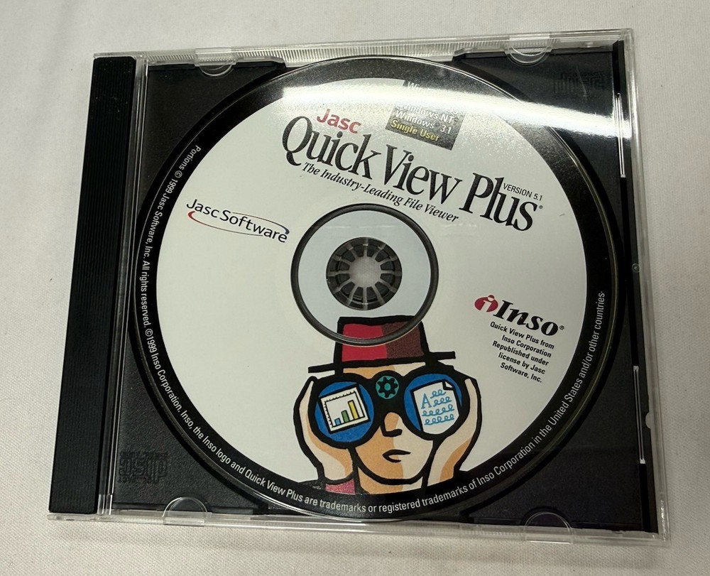 Quick View Plus 6 Software Jasc PC 2000 BIG BOX 1999