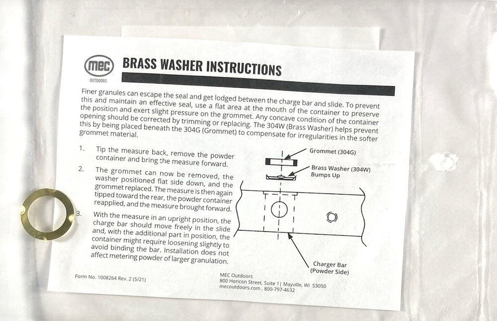 MEC Brass Washer OEM~304W