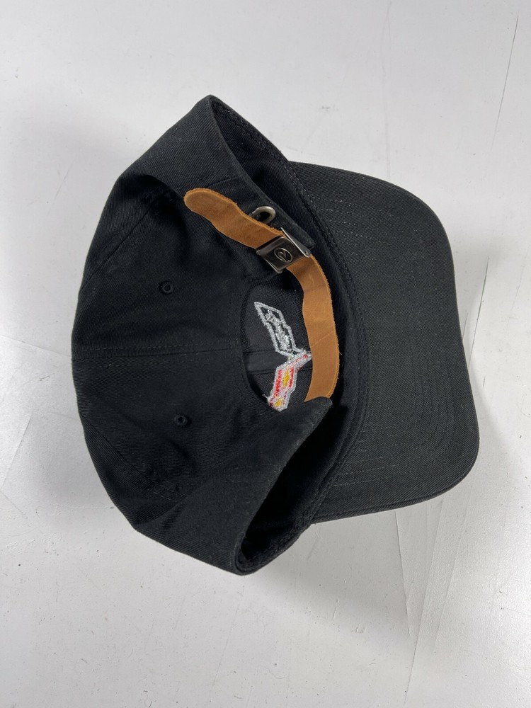 Corvette Casual strapback Black Hat Logo & Script Spellout Chevrolet race speed