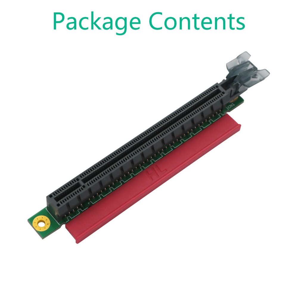 PCIe 90 Degree 180 Flat Insertion PCI-e Express 16X Extender Riser Adapter Card