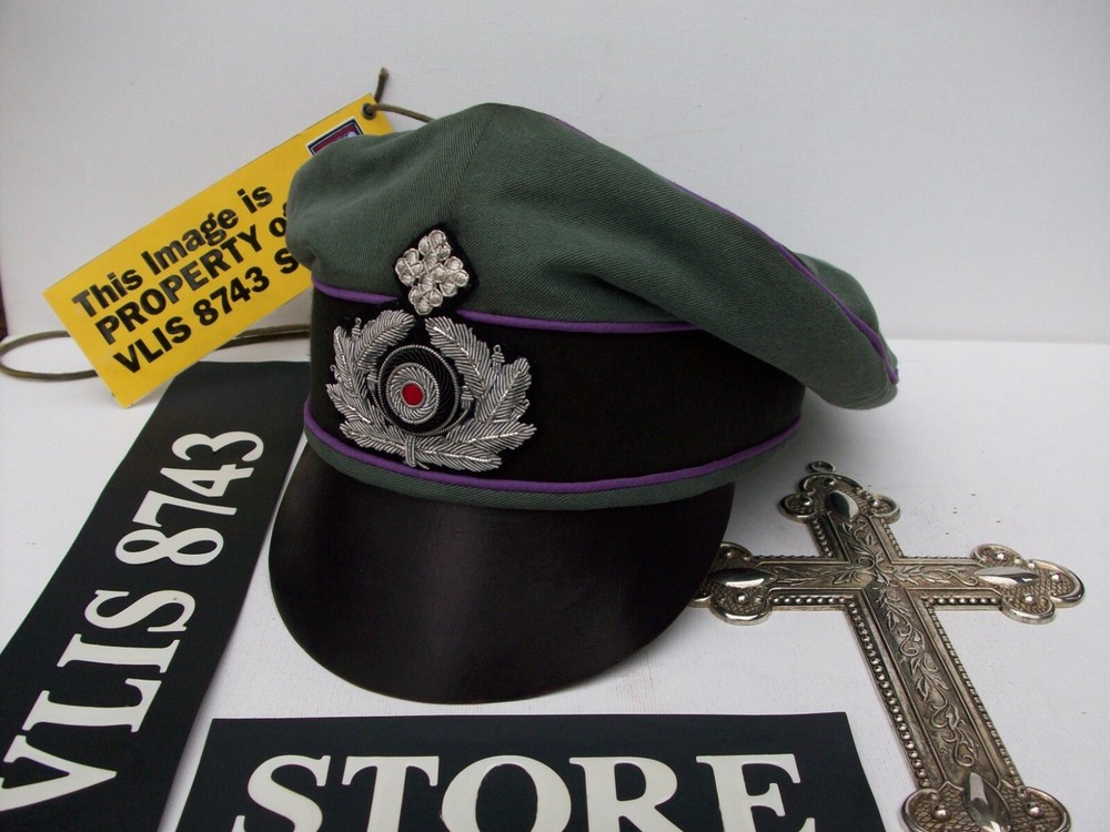WW2 GERMAN ARMY "CHAPLAIN" FIELD CAP "CRUSHER" STYLE,(superb replica)