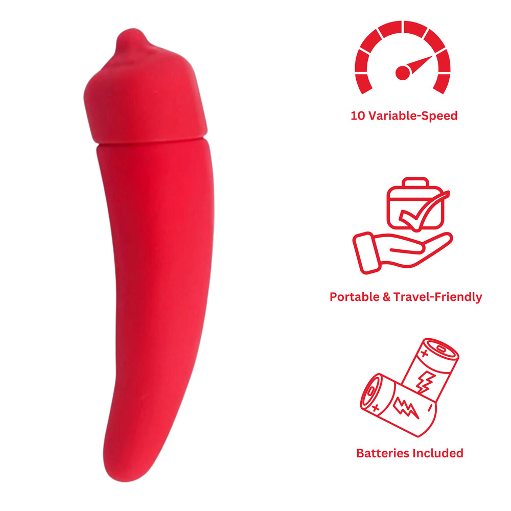 Discreet Chili-Shaped Vibrator Multi-speed Vibrating Teaser Orgasm Stimulator