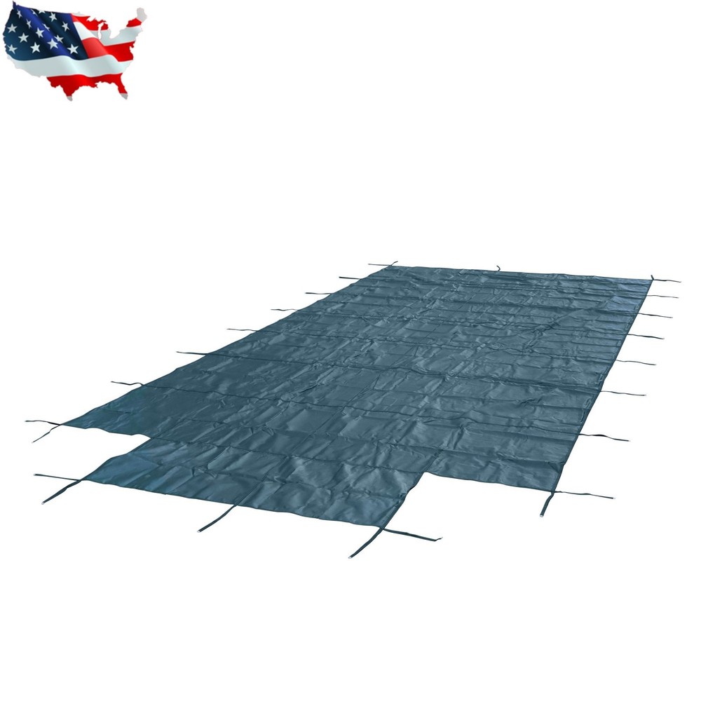 Rectangular 22×42FT In-Ground Swimming Winter Pool Cover With 4×8FT Center Step