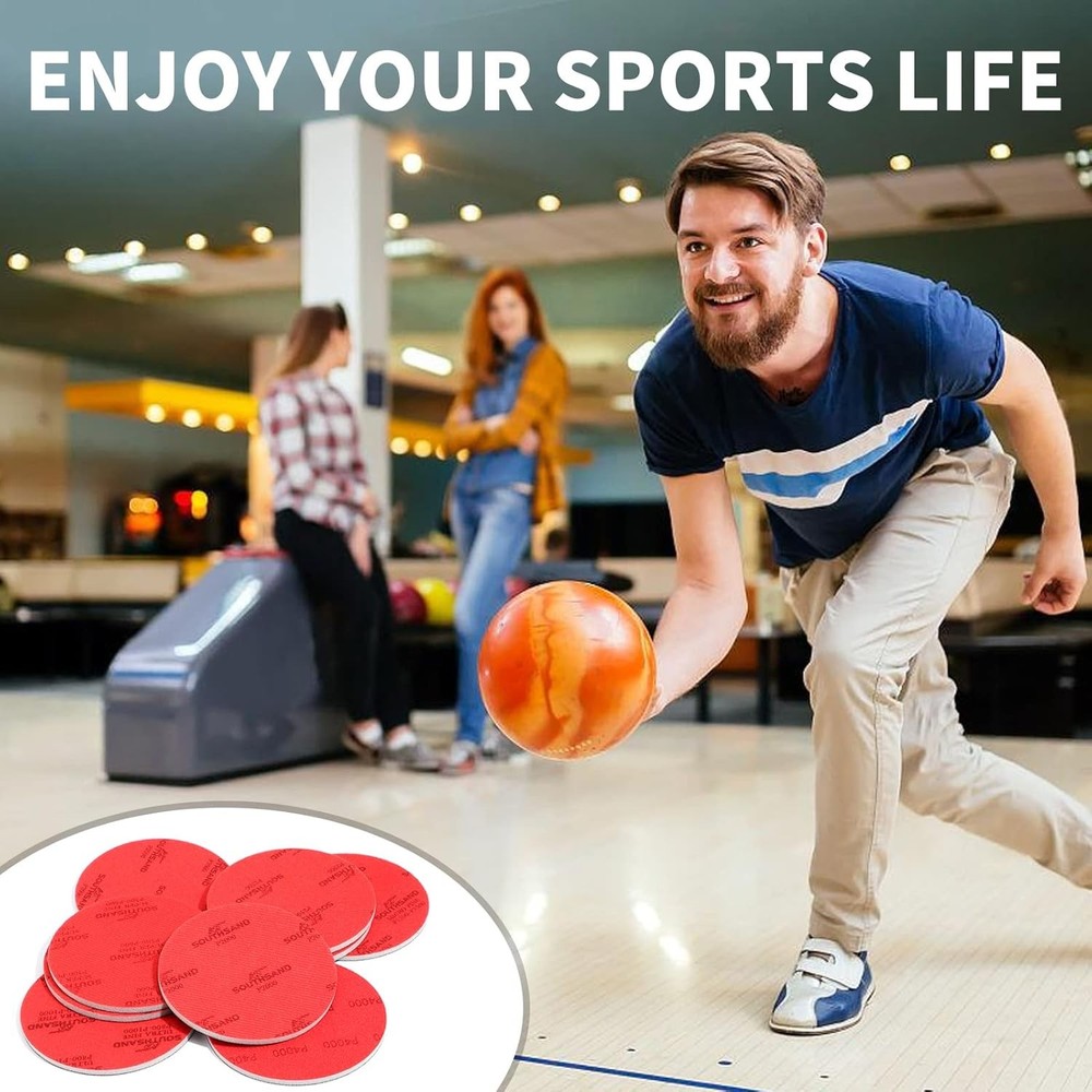 16 Pack Bowling Sanding Pads Accessories Ball Sand...