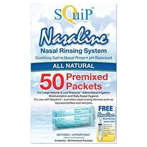 Squip Nasaline Salt 50 Pre-mixed saline packets