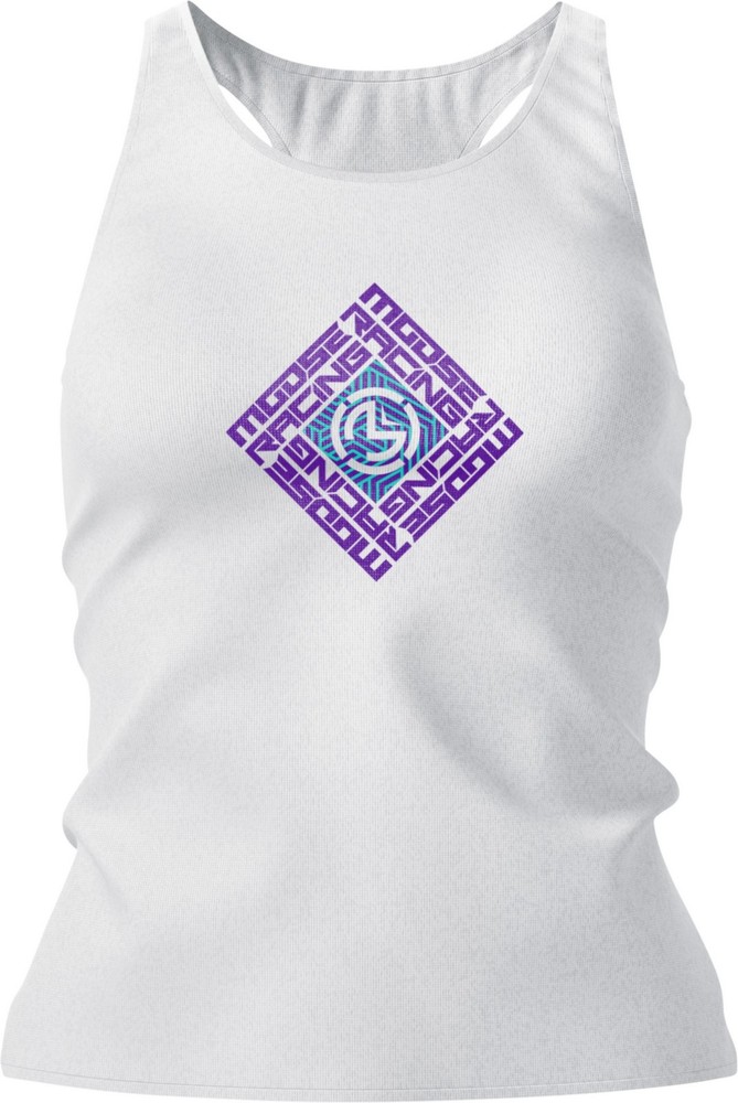 Moose Spin Sync Womens Tank Top White